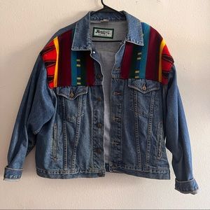 VINTAGE | oversized southwestern denim jacket
